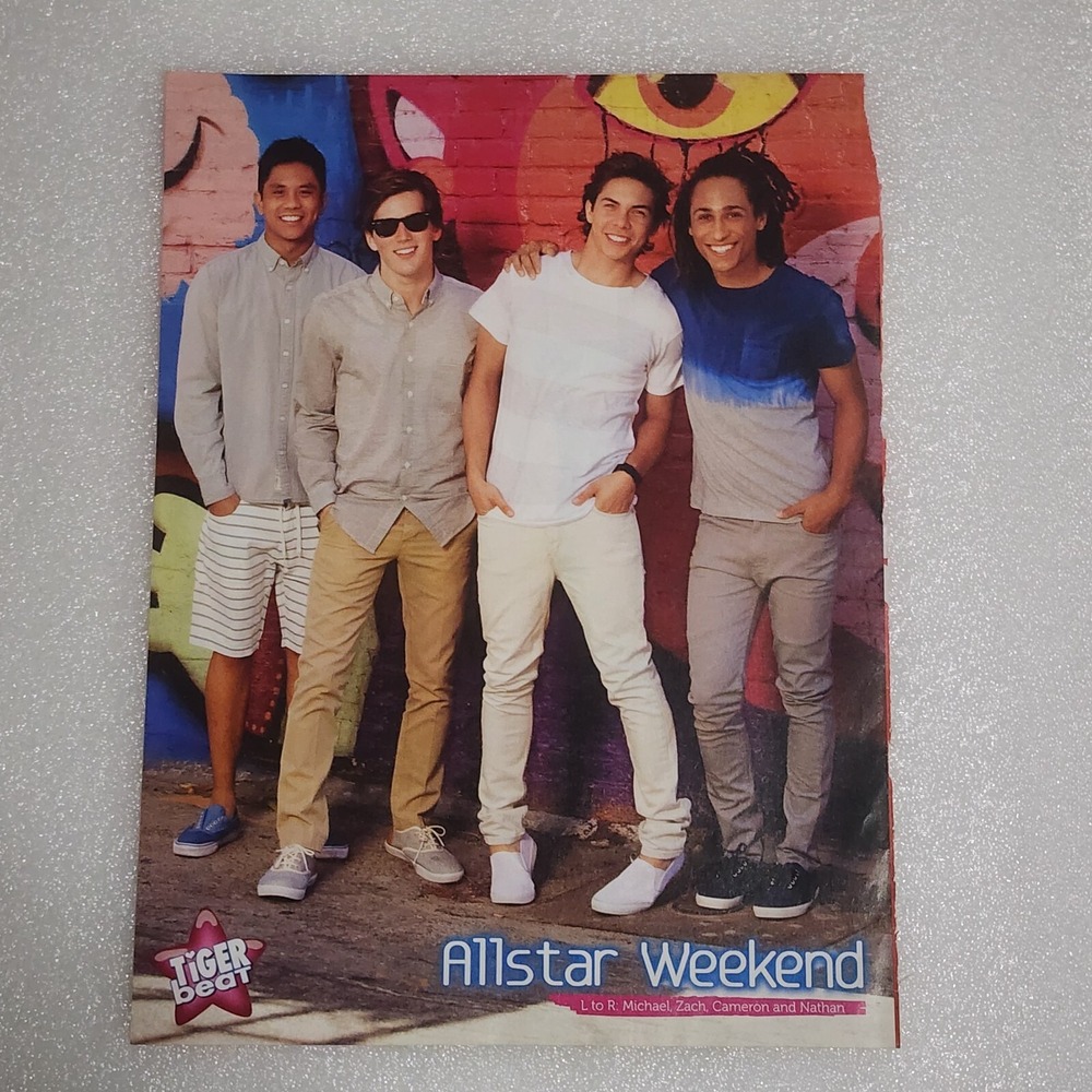 Allstar Weekend Poster Pinup Clipping 8x10 Tiger Beat 2000s Band Photo